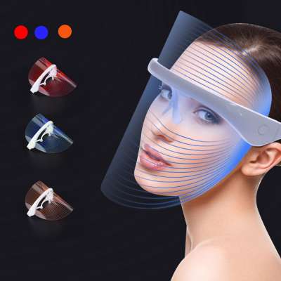 Wireless 3 colour mascara led face light therapy beauty mask for skin care